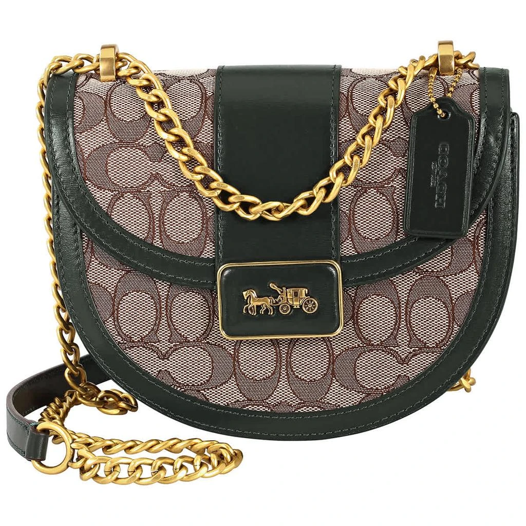 商品Coach|Coach Signature Textile Jacquard Alie Saddle Bag,价格¥1640,第2张图片详细描述