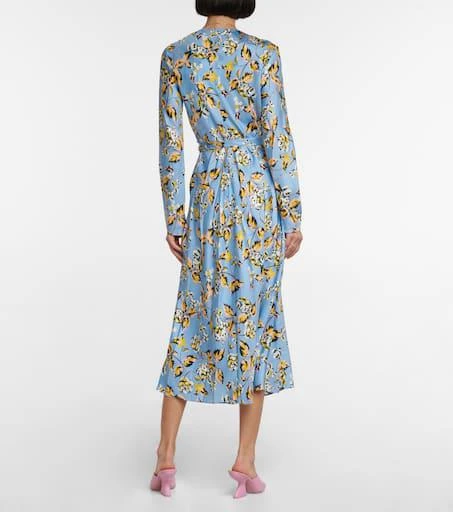 商品Diane von Furstenberg|Tilly花卉真丝斜纹布裹身连衣裙,价格¥4186,第3张图片详细描述