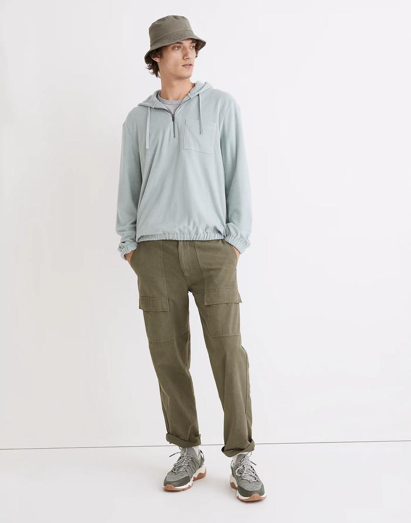 商品Madewell|Terry Cloth Quarter-Zip Hoodie Sweatshirt,价格¥359,第3张图片详细描述