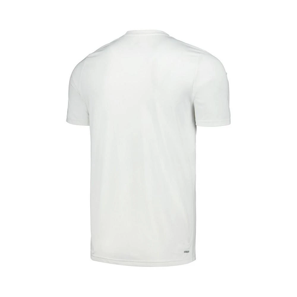 商品Adidas|Men's White Louisville Cardinals Fadeaway Basketball Pregame AEROREADY T-shirt,价格¥240,第3张图片详细描述