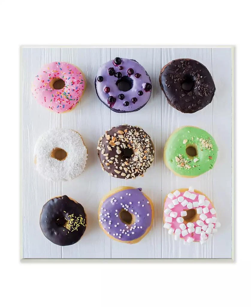 商品Stupell Industries|Colorful Donut Grid Wall Plaque Art, 12" x 12",价格¥233,第1张图片