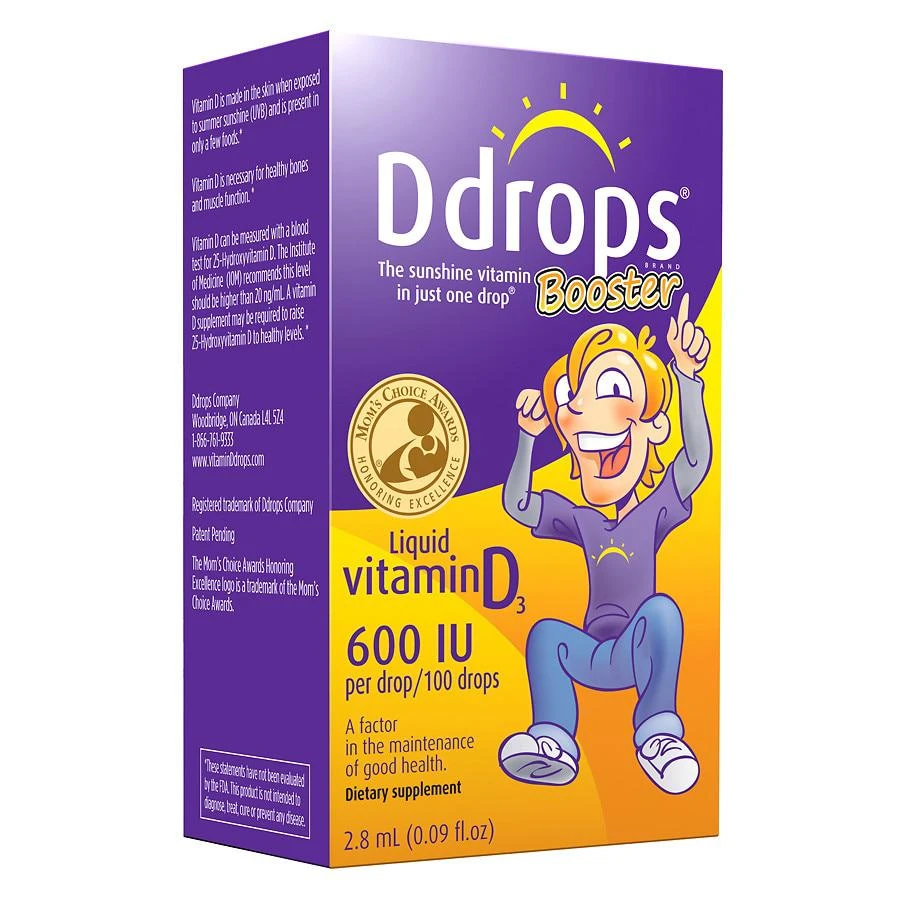 商品Ddrops|Liquid Vitamin D3 600IU Drops,价格¥54,第1张图片