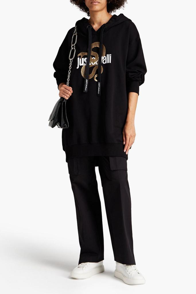 商品Just Cavalli|Oversized printed French cotton-terry hoodie,价格¥682,第2张图片详细描述