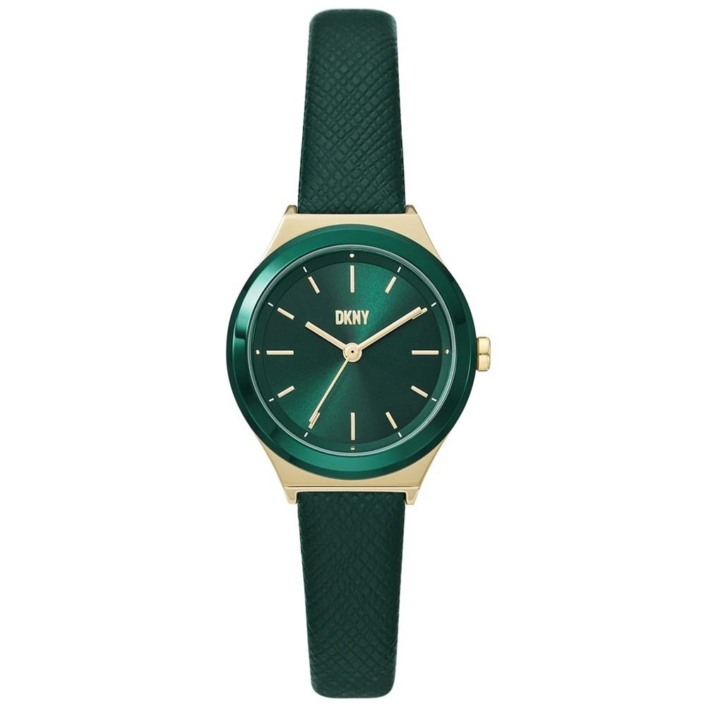 商品DKNY|Women's Parsons Green Leather Strap Watch 28mm,价格¥1011,第1张图片