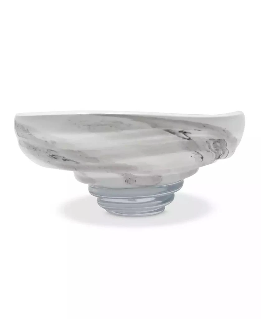 商品Vivience|10.75"D White with Black Strokes Glass Centerpiece Bowl,价格¥923,第1张图片