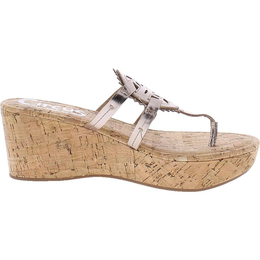 Circus by Sam Edelman Womens Rocky Lined Cork Slip On Wedge Sandals商品第5张图片规格展示