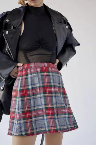 Urban Renewal VIntage Plaid A-Line Mini Skirt商品第1张图片规格展示