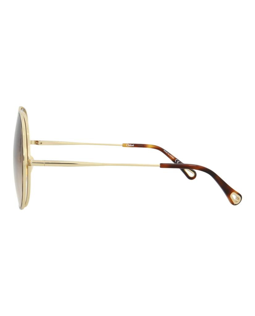 Round-Frame Metal Sunglasses商品第3张图片规格展示