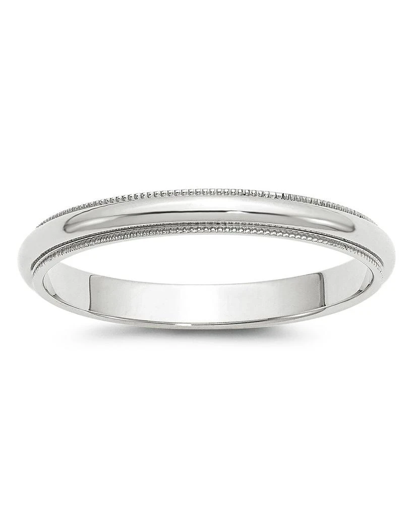 商品Bloomingdale's|Men's 3mm Half Round Milgrain Band 14K White Gold,价格¥3030,第1张图片
