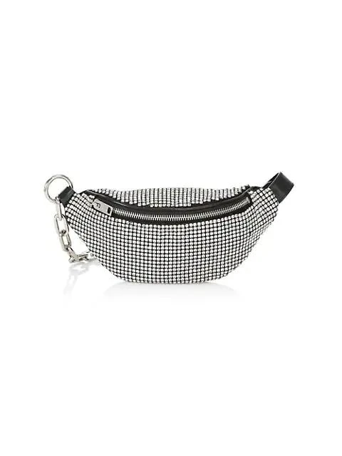 商品Alexander Wang|Mini Attica Rhinestone Mesh Belt Bag,价格¥6752,第1张图片