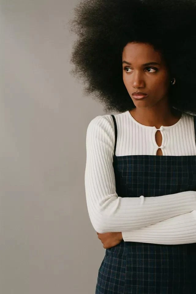 商品Urban Outfitters|UO Peyton Fitted Cropped Cardigan,价格¥75,第1张图片