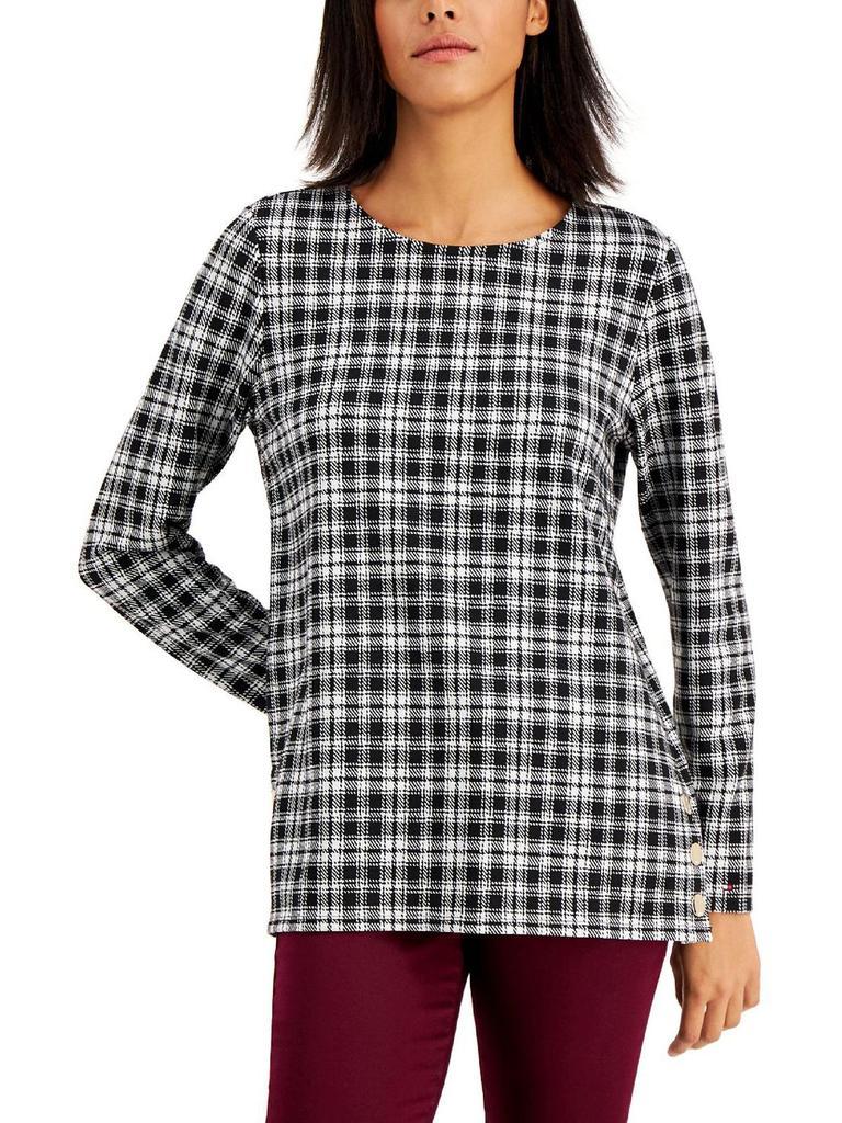 商品Tommy Hilfiger|Womens Crewneck Side Snaps Pullover Top,价格¥160,第1张图片