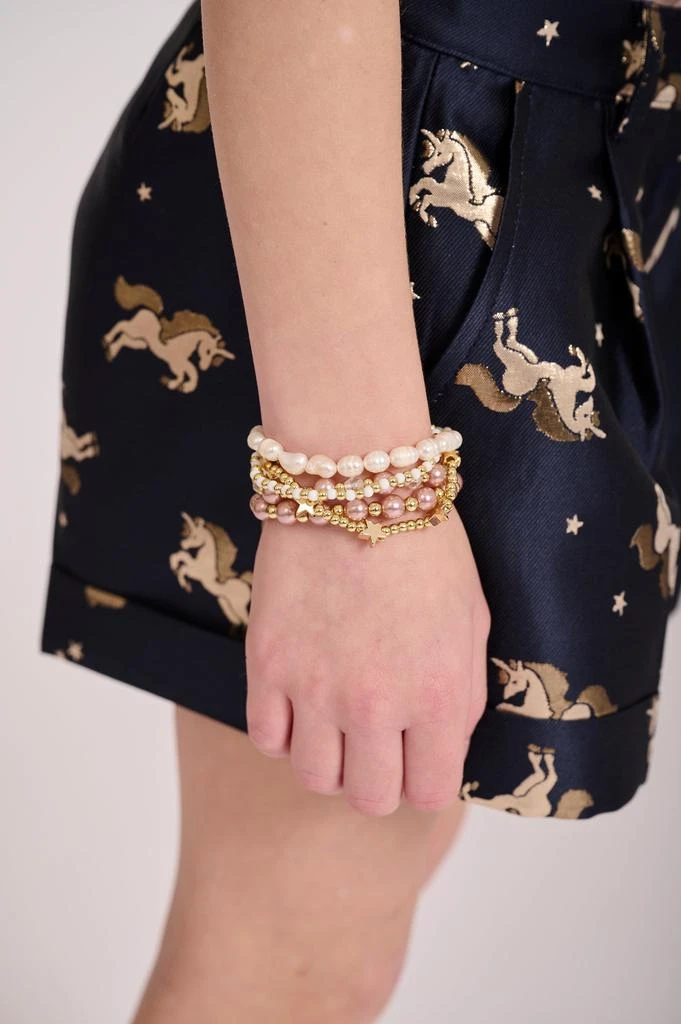 商品Angels Face|Angels Face Girls Pearl And Star Bracelet Set in Pink,价格¥84,第2张图片详细描述