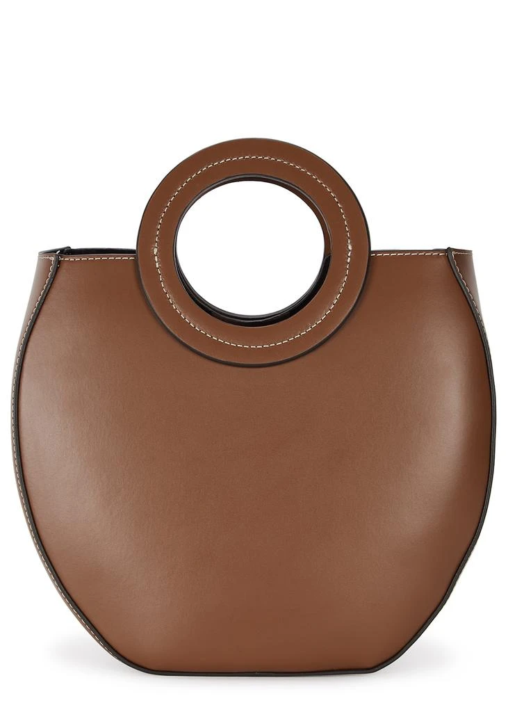 商品Staud|Frida brown leather top handle bag,价格¥1467,第1张图片