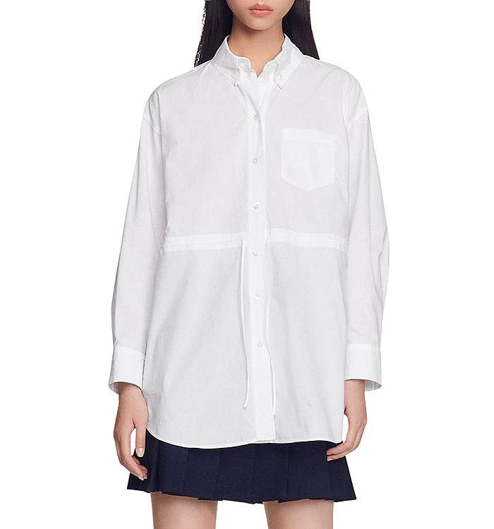 商品Sandro|Acre Drawstring Shirt,价格¥1257,第1张图片