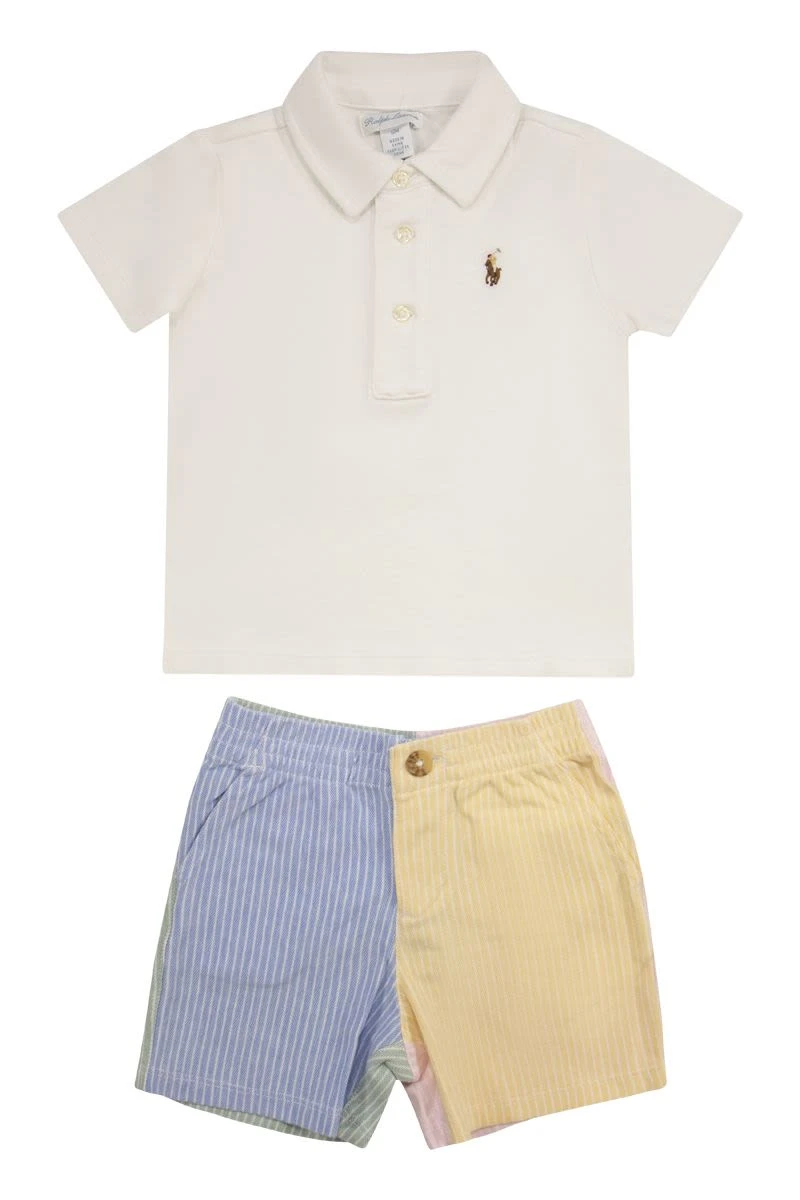商品【商品预售7天】 Ralph Lauren|Ralph Lauren 男童套装 320902537001 白色,价格¥577,第1张图片