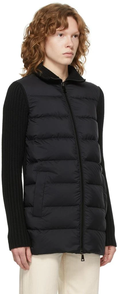 商品Moncler|Black Down Quilted Cardigan Jacket,价格¥9972,第2张图片详细描述