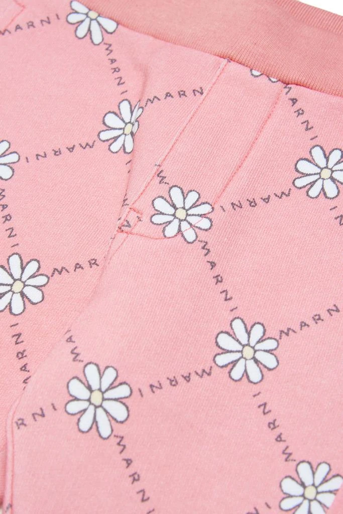 商品Marni|Mp40b Trousers  Peach Pink Cotton Trousers With Daisy Pattern,价格¥665,第3张图片详细描述