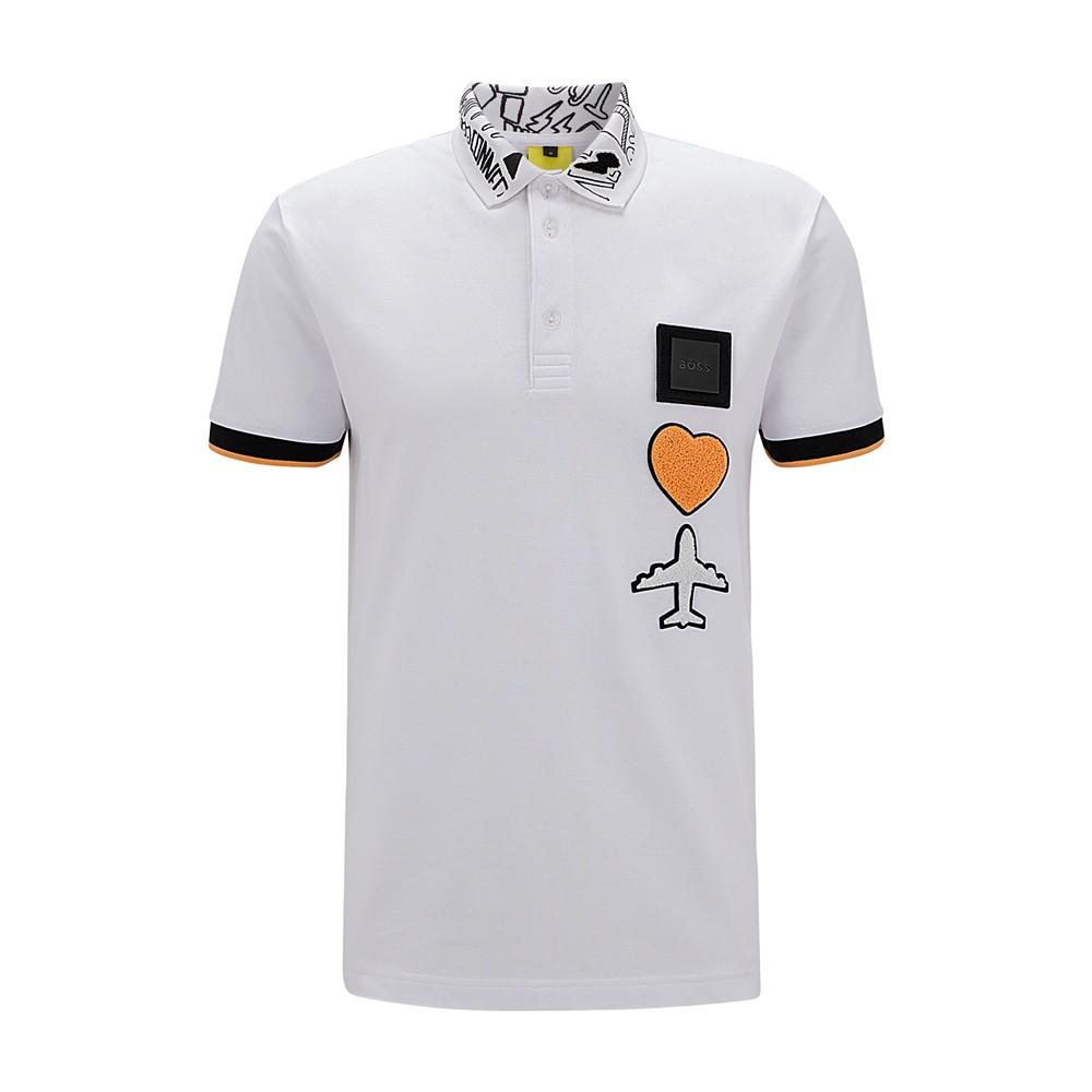 BOSS Men's Cotton-Pique Short Sleeve Polo Shirt商品第3张图片规格展示