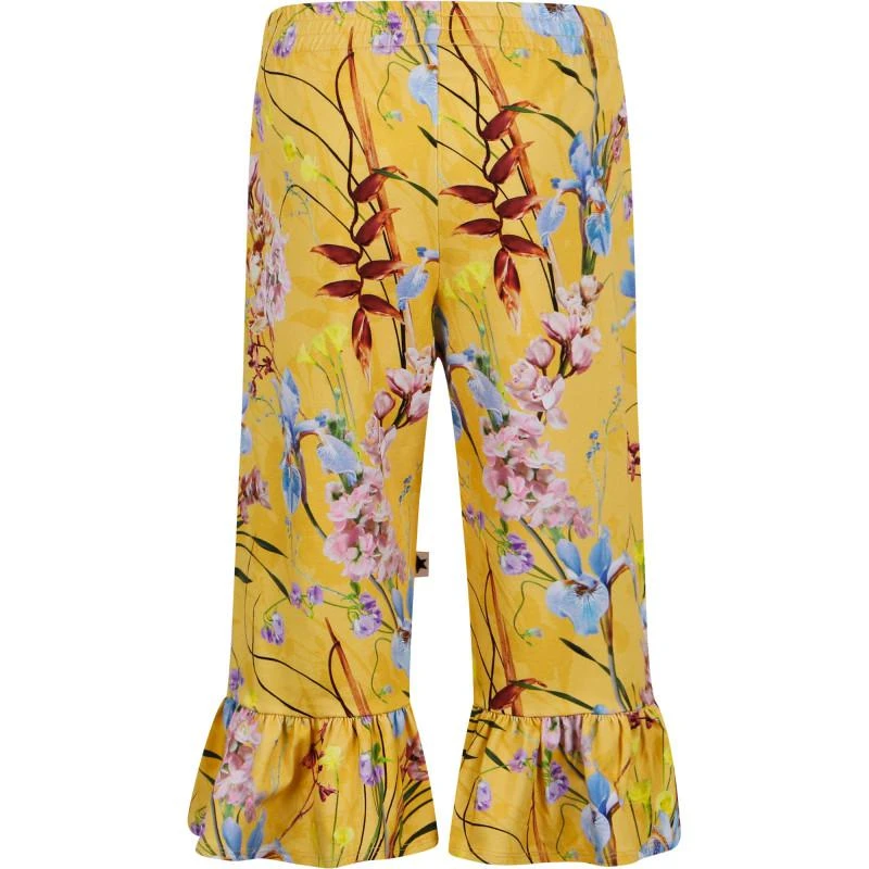 商品MOLO|The art of flowers print trousers in yellow,价格¥489,第2张图片详细描述