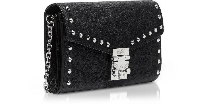 商品MCM|MCM Large Studded Black Patricia Park Avenue Flap Wallet,价格¥3852,第2张图片详细描述