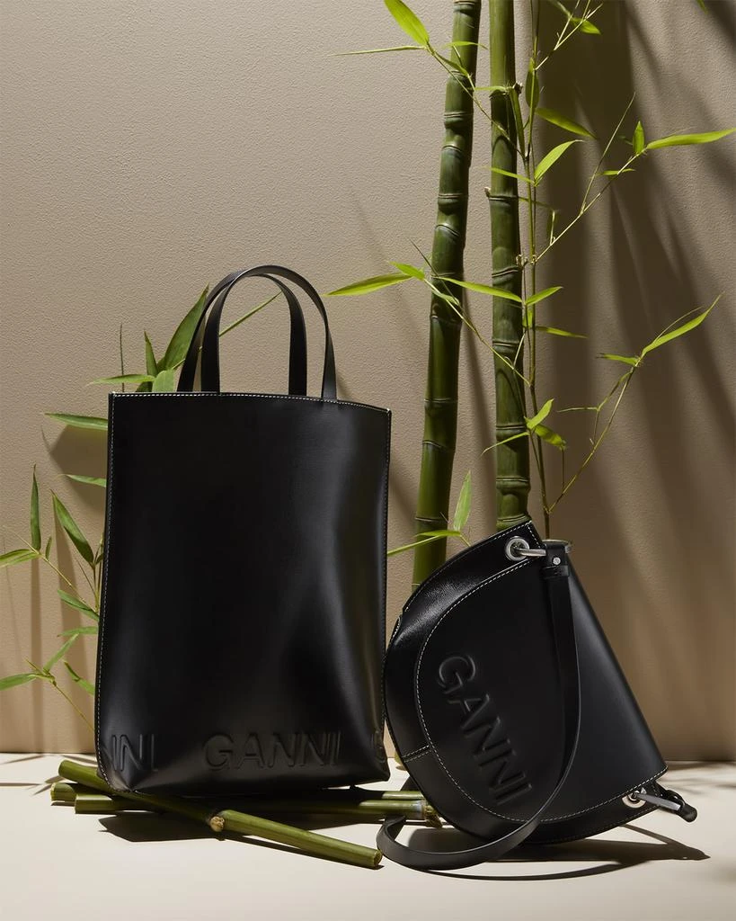 商品Ganni|Banner Recycled Leather Tote Crossbody Bag,价格¥999,第2张图片详细描述