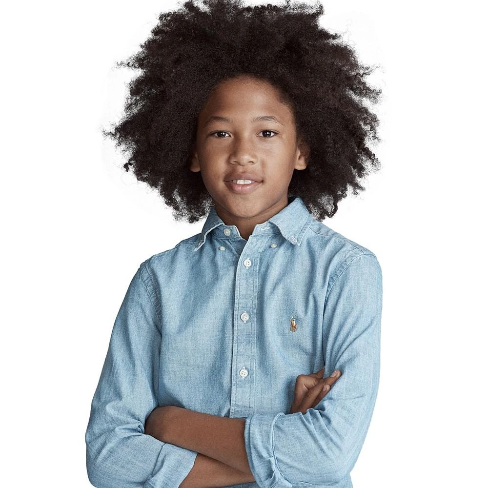商品Ralph Lauren|大童款全棉长袖衬衫,价格¥422,第1张图片