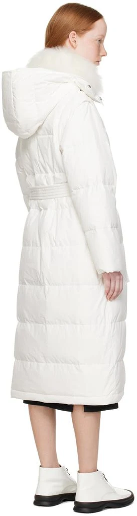 商品Yves Salomon|White Quilted Down Jacket,价格¥11181,第3张图片详细描述