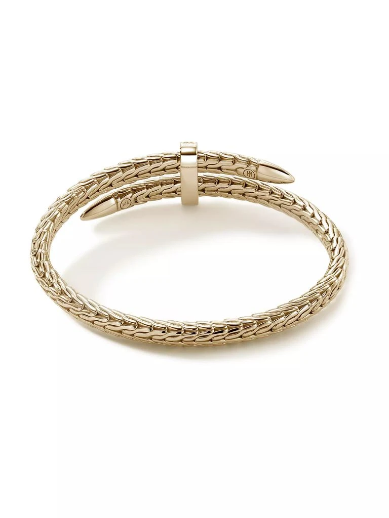 商品John Hardy|Spear 14K Gold & Diamond Pavé Flex Cuff Bracelet,价格¥57323,第5张图片详细描述
