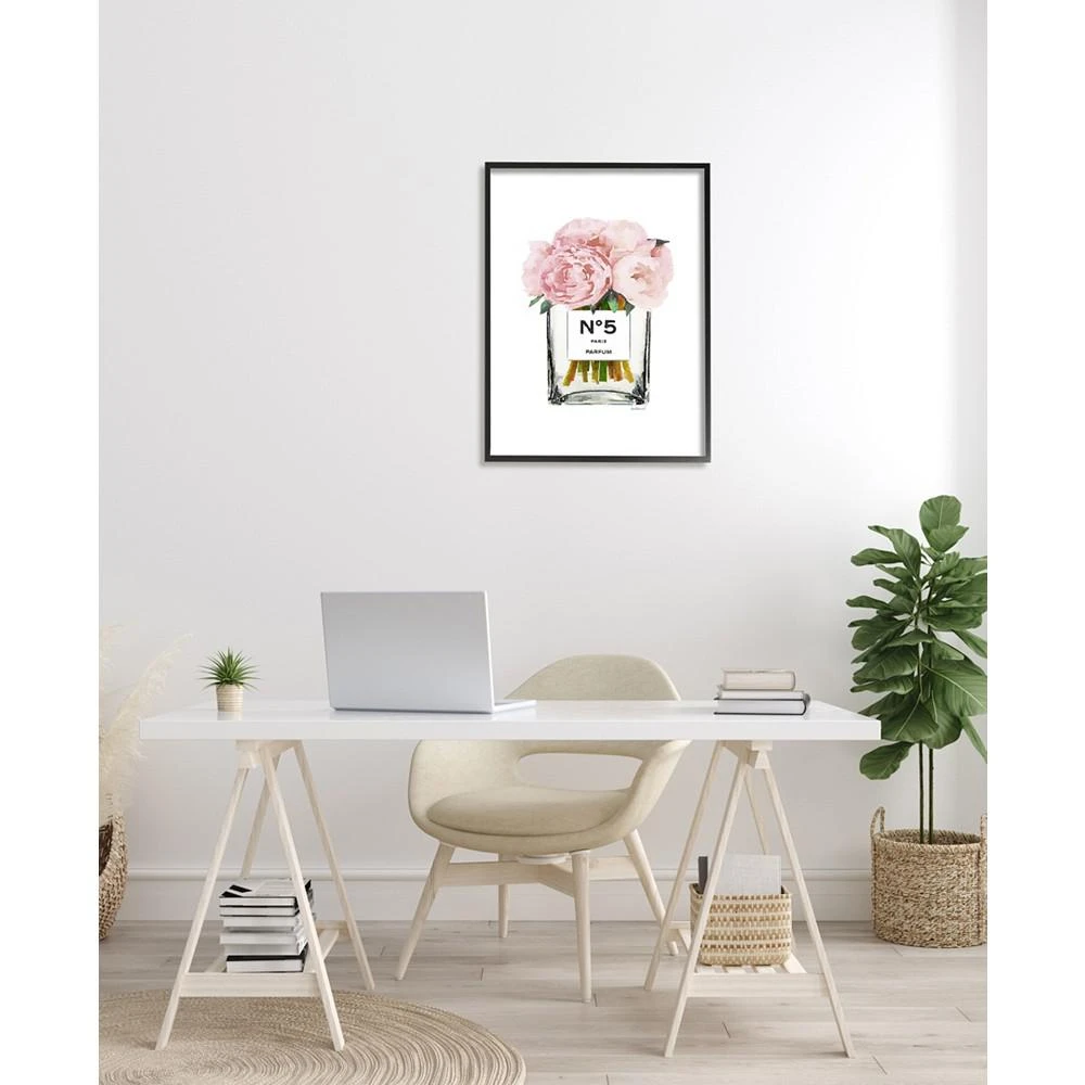 商品Stupell Industries|Fashion Designer Flower Bottle Pink Watercolor Black Framed Giclee Texturized Art, 24" x 30",价格¥1387,第2张图片详细描述