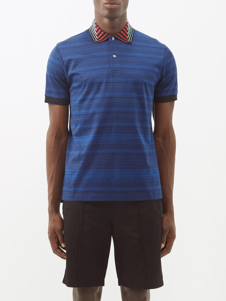 Space-dyed cotton-jersey polo shirt商品第1张图片规格展示
