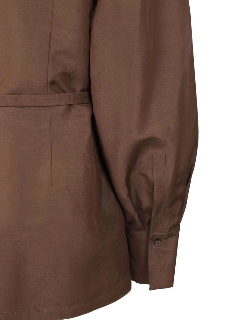 商品Max Mara|Shirt With Belt Shirts Brown,价格¥3188,第5张图片详细描述