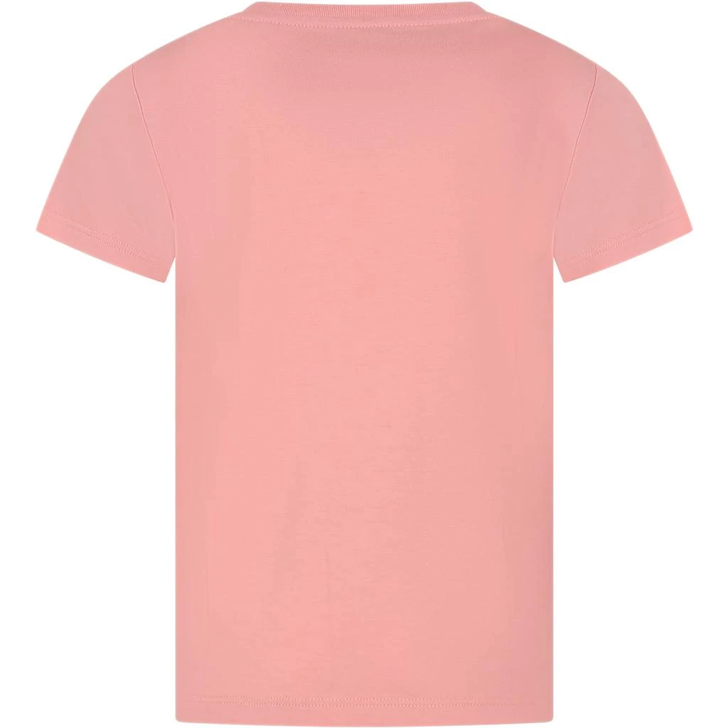 商品Gucci|Pink T-shirt For Girl With Logo Print,价格¥1371,第2张图片详细描述