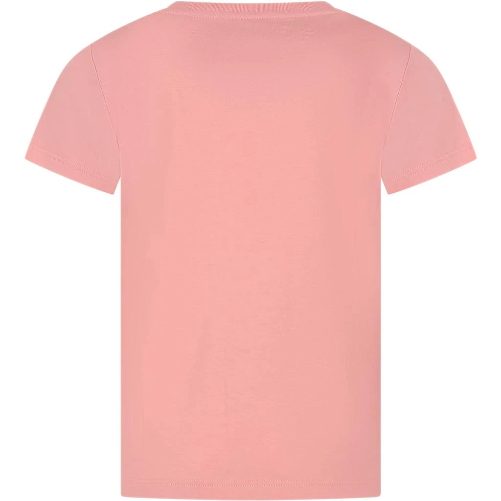 商品Gucci|Pink T-shirt For Girl With Logo Print,价格¥1493,第2张图片详细描述