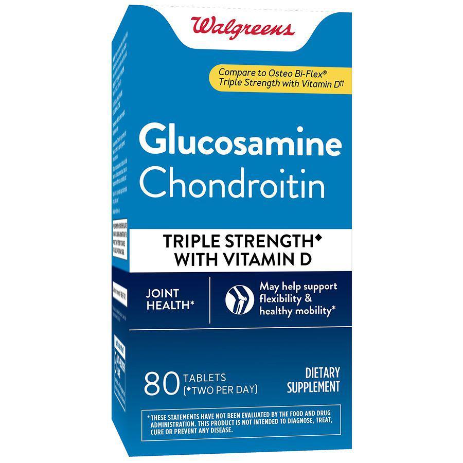 商品Walgreens|Triple Strength Glucosamine Chondroitin with MSM and Vitamin D3,价格¥144,第7张图片详细描述