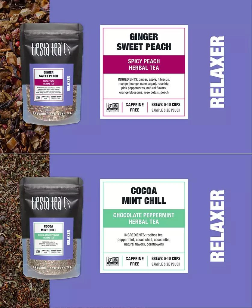 商品Tiesta Tea|Relaxer Sampler Dry Flight Tea,价格¥217,第3张图片详细描述