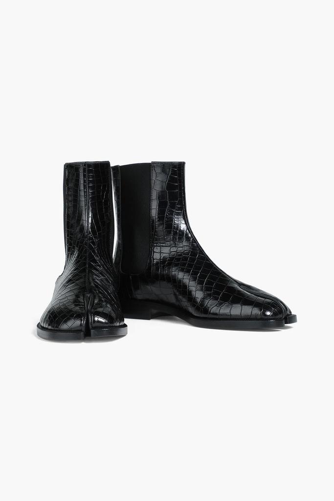 Tabi split-toe croc-effect leather ankle boots商品第2张图片规格展示