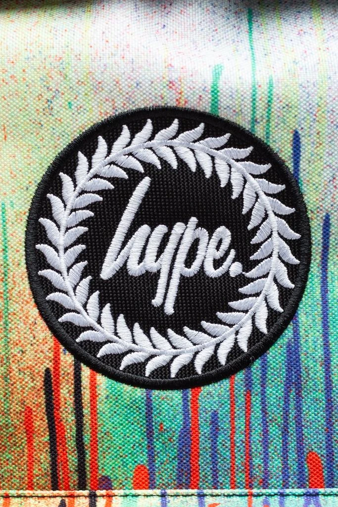 商品HYPE BAGS|HYPE UNISEX RED MULTI DRIP CREST BACKPACK,价格¥276,第4张图片详细描述