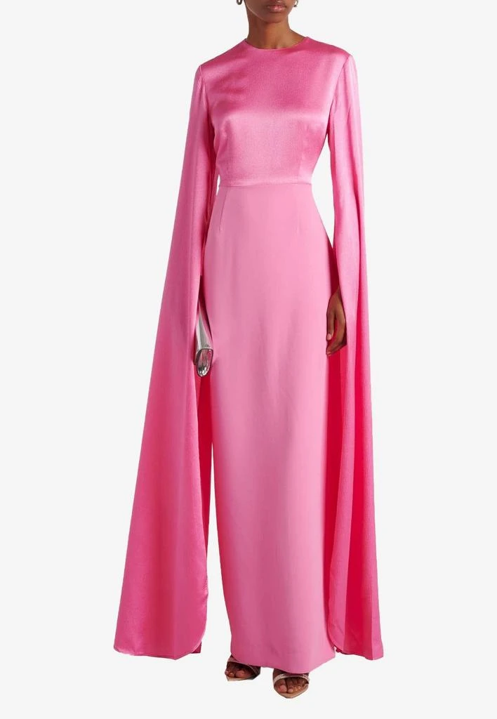 商品SOLACE LONDON|The Adley Crepe Cape Gown,价格¥6142,第1张图片