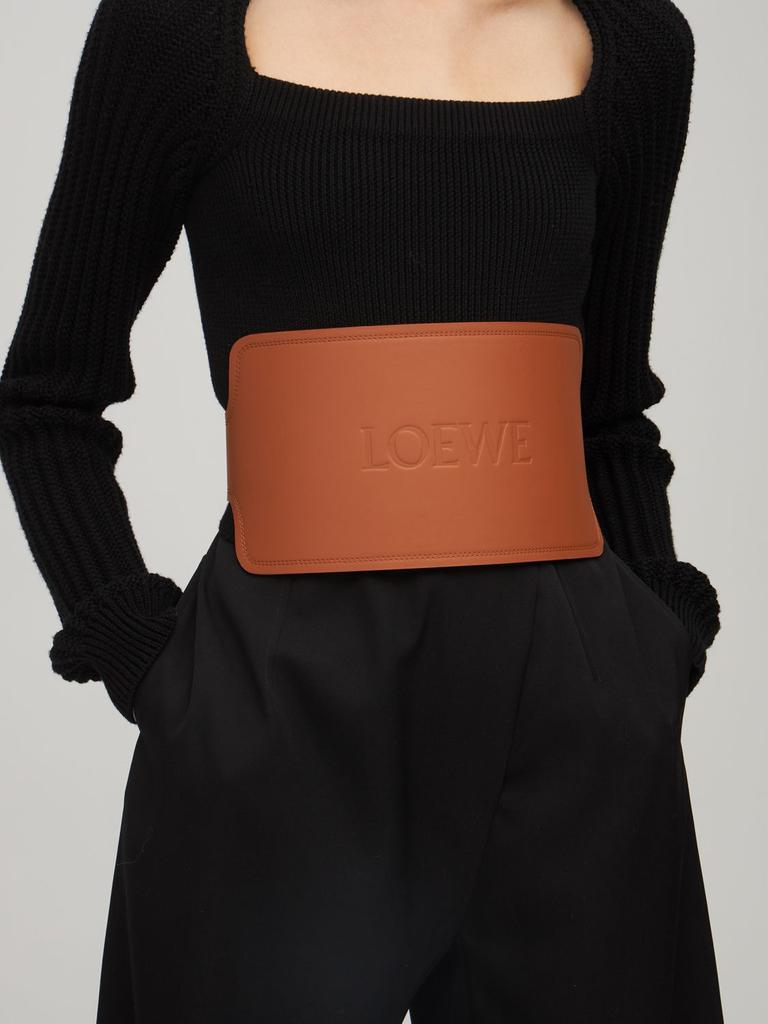 商品Loewe|Logo Leather Maxi Belt,价格¥4022,第1张图片