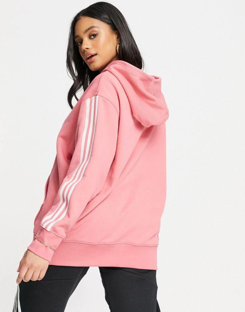 商品Adidas|adidas Originals adicolour 3D logo three stripe hoodie in hazy rose,价格¥320,第2张图片详细描述