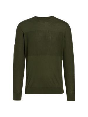 Mixed Stitch Cotton Sweater商品第6张图片规格展示