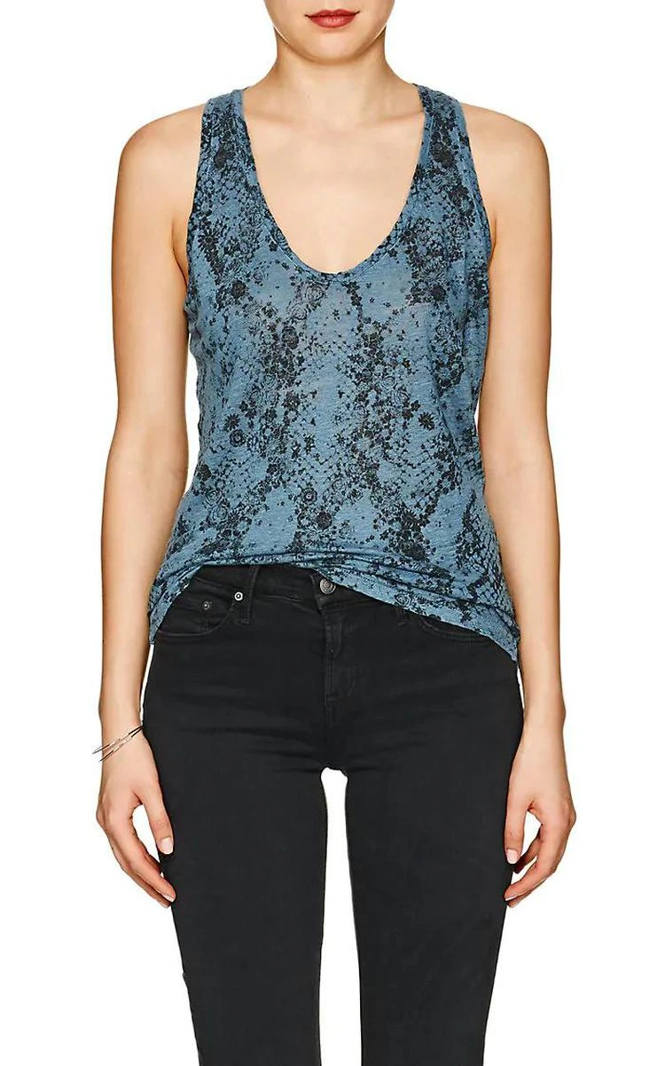 商品Zadig&Voltaire|Lace-Print Linen Tank,价格¥217,第1张图片