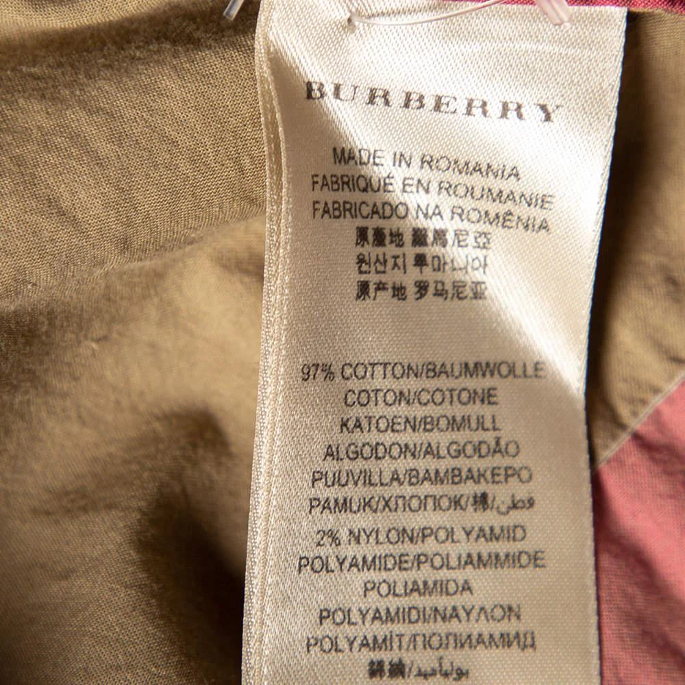 Burberry Brit Pink & Beige Checkered Button Front Shirt S 商品