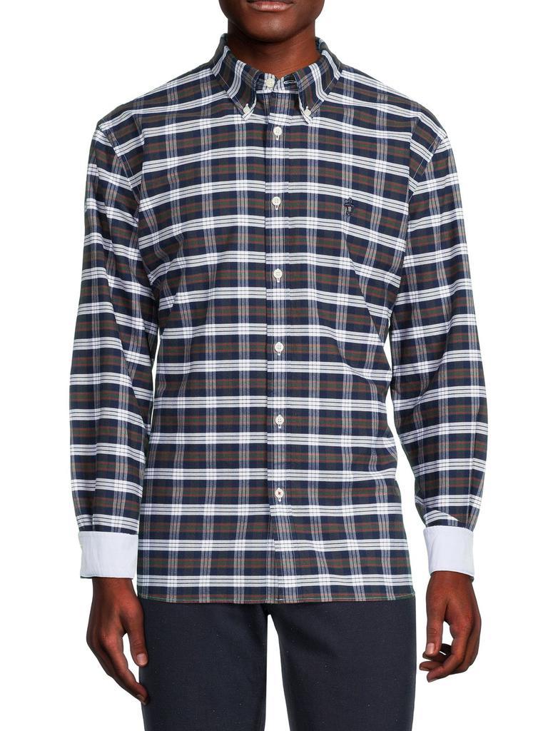 商品Brooks Brothers|Oxford Plaid Button Down Shirt,价格¥405,第1张图片