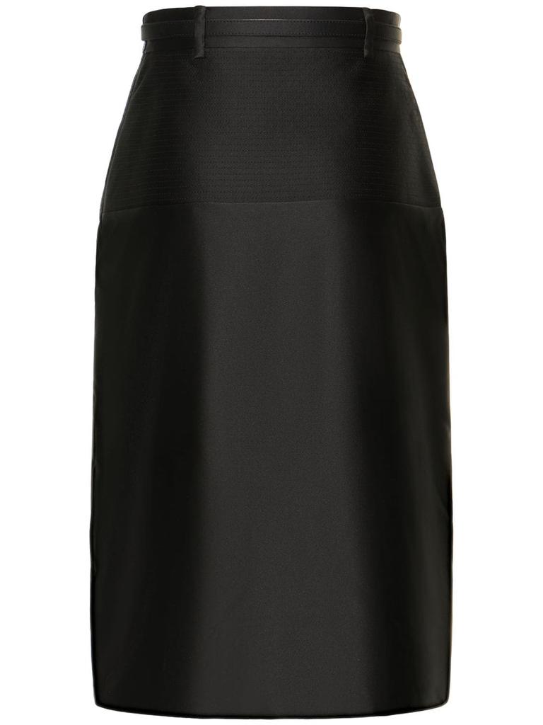 Silk Duchesse Midi Skirt W/ Belt商品第5张图片规格展示