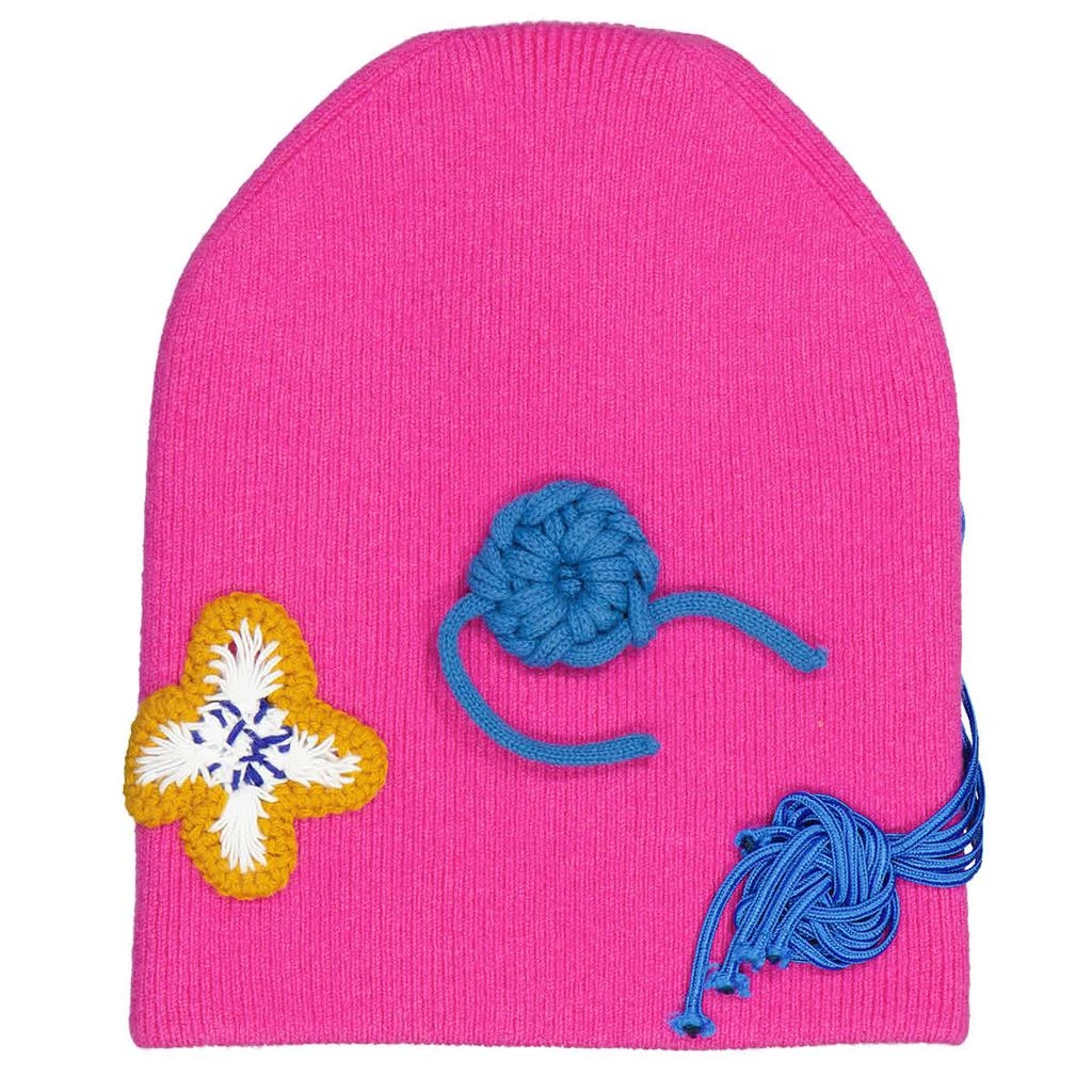 商品Burberry|Fuchsia Pink Floral Crochet Cashmere Blend Beanie,价格¥2782,第2张图片详细描述