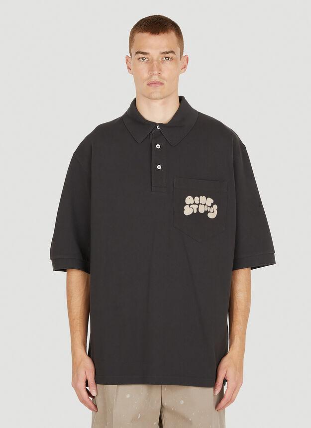 商品Acne Studios|Bubble Logo Polo Shirt in Dark Brown,价格¥1348,第1张图片