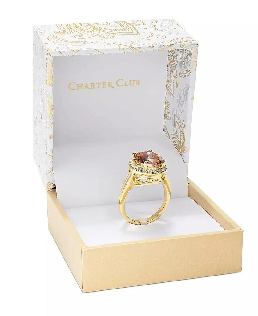 商品Charter Club|Gold-Plate Crystal Oval Halo Ring, Created for Macy's,价格¥80,第2张图片详细描述