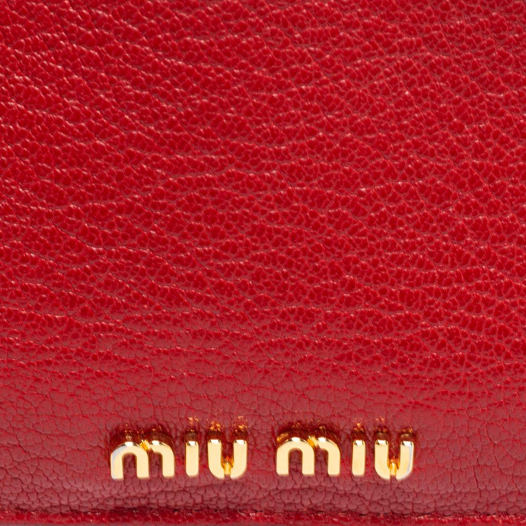 Miu Miu Multicolor Leather Zip Card Holder商品第10张图片规格展示